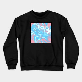 Trans Pride Abstract Swirled Spilled Paint Crewneck Sweatshirt